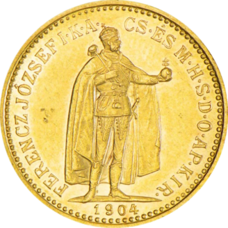 Moneda aur 10 de coroane Ungaria – 10 Crowns Gold Hungary